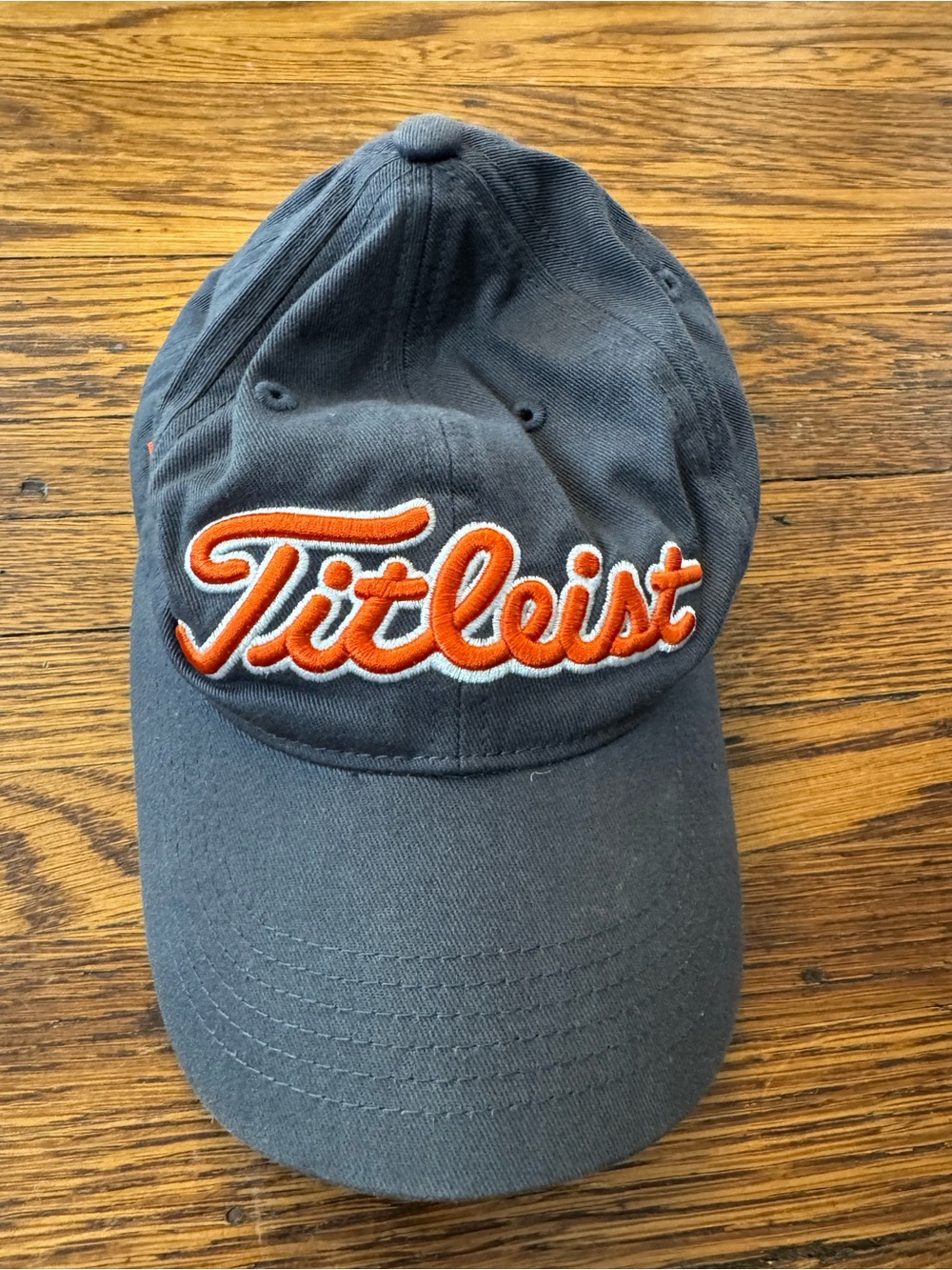 Titleist Dark Gray soft Golf Cap with Orange adjustable closure in back